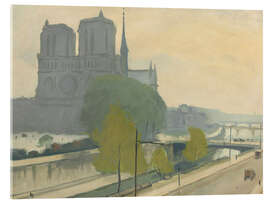 Akrylglastavla Notre-Dame seen from the shore, in the evening, 1922 - Albert Marquet