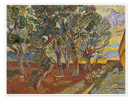 Wandbild Garten der Anstalt, 1889 - Vincent van Gogh