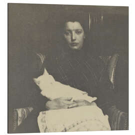 Aluminium print Marie Breitner-Jordan with Cat