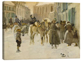 Leinwandbild Winter auf der Ratinger Straße - Wilhelm Schreuer