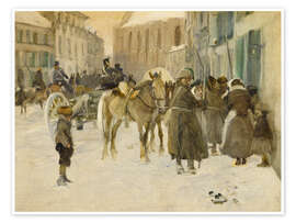 Poster Winter auf der Ratinger Straße - Wilhelm Schreuer