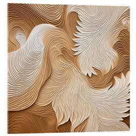 Acrylglasbild Elegante fließende Linienwellen - Carina Artspace