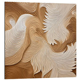 Alubild Elegante fließende Linienwellen - Carina Artspace