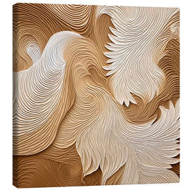 Leinwandbild Elegante fließende Linienwellen - Carina Artspace