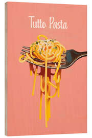 Holzbild Tutto Pasta - Carina Artspace