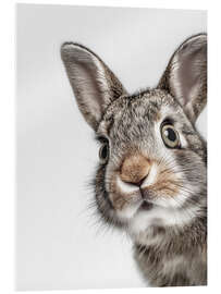 Acrylglasbild Neugieriger Hasen Blick - Carina Artspace