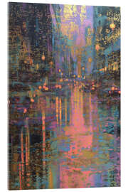 Tableau en verre acrylique Abstract Light Symphony - Carina Artspace