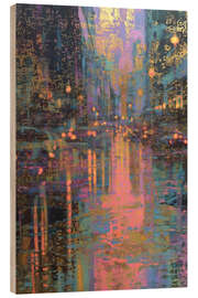 Holzbild Abstrakte Lichtsymphonie - Carina Artspace