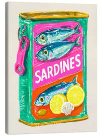 Leinwandbild Pop Art Sardinendose
