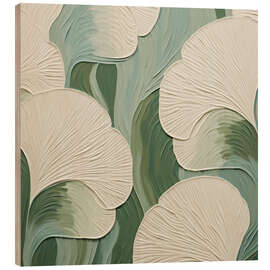 Holzbild Ginkgo, Naturinspiration - Carina Artspace