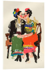 Acrylglasbild Die Zwei Fridas - Carina Artspace