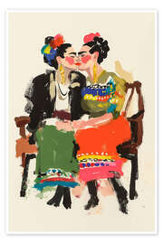 Wandbild Doppelte Frida Kahlo - Carina Artspace