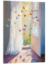 Acrylglasbild Schmetterlinge, die Magie des Frühlings - Carina Artspace