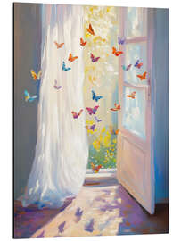 Alubild Schmetterlinge, die Magie des Frühlings - Carina Artspace