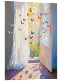 Hartschaumbild Schmetterlinge, die Magie des Frühlings - Carina Artspace