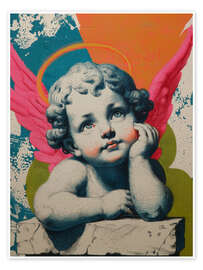 Wandbild Bunter Engelstraum - Carina Artspace