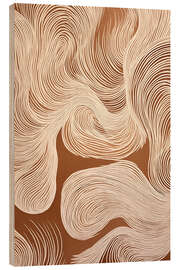 Holzbild Klänge mit Wellenlinien - Carina Artspace