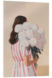 Acrylglasbild Weibliche Blumen Ästhetik - Carina Artspace