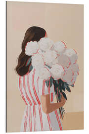 Alubild Weibliche Blumen Ästhetik - Carina Artspace