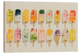 Holzbild Fruchtige Eis Freude - Carina Artspace