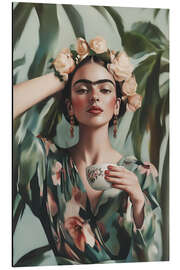 Alubild Kaffeepause mit Frida - Carina Artspace