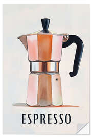 Självhäftande poster Espresso Mokka - Carina Artspace