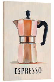 Holzbild Espresso Mokka - Carina Artspace