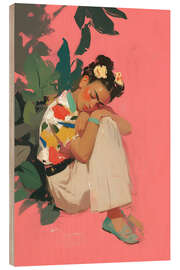 Holzbild Süße Träume Frida - Carina Artspace