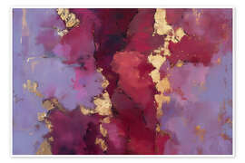 Wandbild Abstrakte Fliederharmonie - Carina Artspace