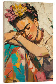 Holzbild Fridas Traumlandschaft - Carina Artspace