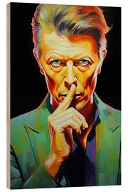 Holzbild David Bowie, Ewiger Star - Carina Artspace