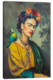 Leinwandbild Paradiesvogel mit Frida - Carina Artspace