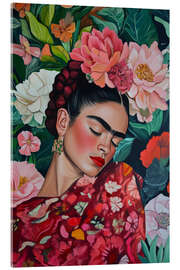 Acrylglas print Flower dream with Frida - Carina Artspace