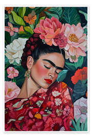 Wandbild Blumentraum mit Frida - Carina Artspace