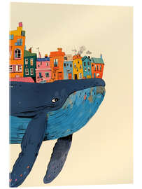 Acrylglasbild Umzug mit Blauwal - Carina Artspace