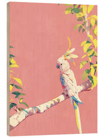 Holzbild Exotischer Kakadu Sunny - Carina Artspace