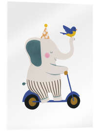 Acrylglasbild Süße Elefantenfreunde - Carina Artspace