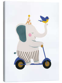 Leinwandbild Süße Elefantenfreunde - Carina Artspace