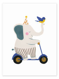 Wandbild Süße Elefantenfreunde - Carina Artspace