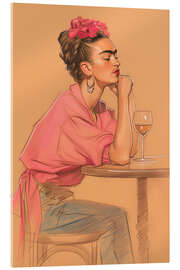 Acrylglasbild Ein Glas mit Frida - Carina Artspace