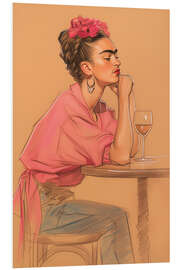 Hartschaumbild Ein Glas mit Frida