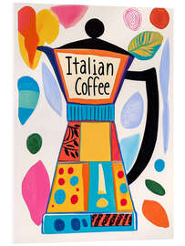Acrylglasbild Colourful Italian Coffee - Carina Artspace