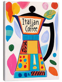 Leinwandbild Colourful Italian Coffee - Carina Artspace