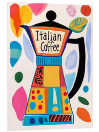 Hartschaumbild Colourful Italian Coffee - Carina Artspace