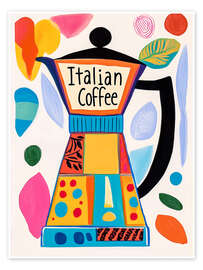 Wandbild Colourful Italian Coffee - Carina Artspace