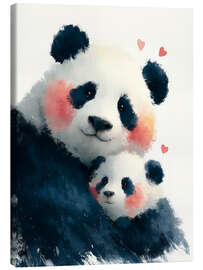 Canvas print Panda Mama Love - Carina Artspace