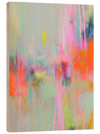 Holzbild Urbaner Neonstrom - Carina Artspace