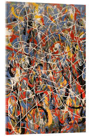 Tableau en verre acrylique Splashes of color in motion - Carina Artspace