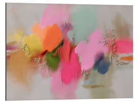 Alubild Silbrige Farbflächen - Carina Artspace