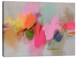 Leinwandbild Silbrige Farbflächen - Carina Artspace